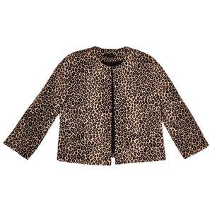 Ann Taylor Animal Print Jacquard Jacket